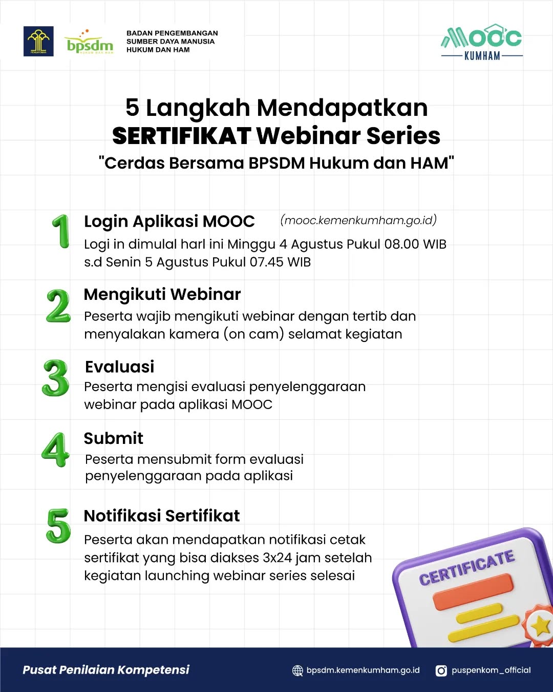 5 Langkah Mendapatkan Sertifikat Webinar Series